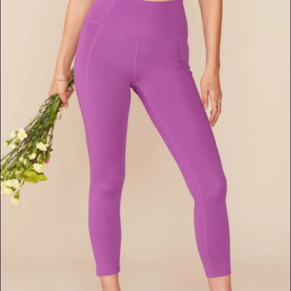 GIRLFRIEND COLLECTIVE Compressive High Rise Leggings - Wildflower Purple XXXL